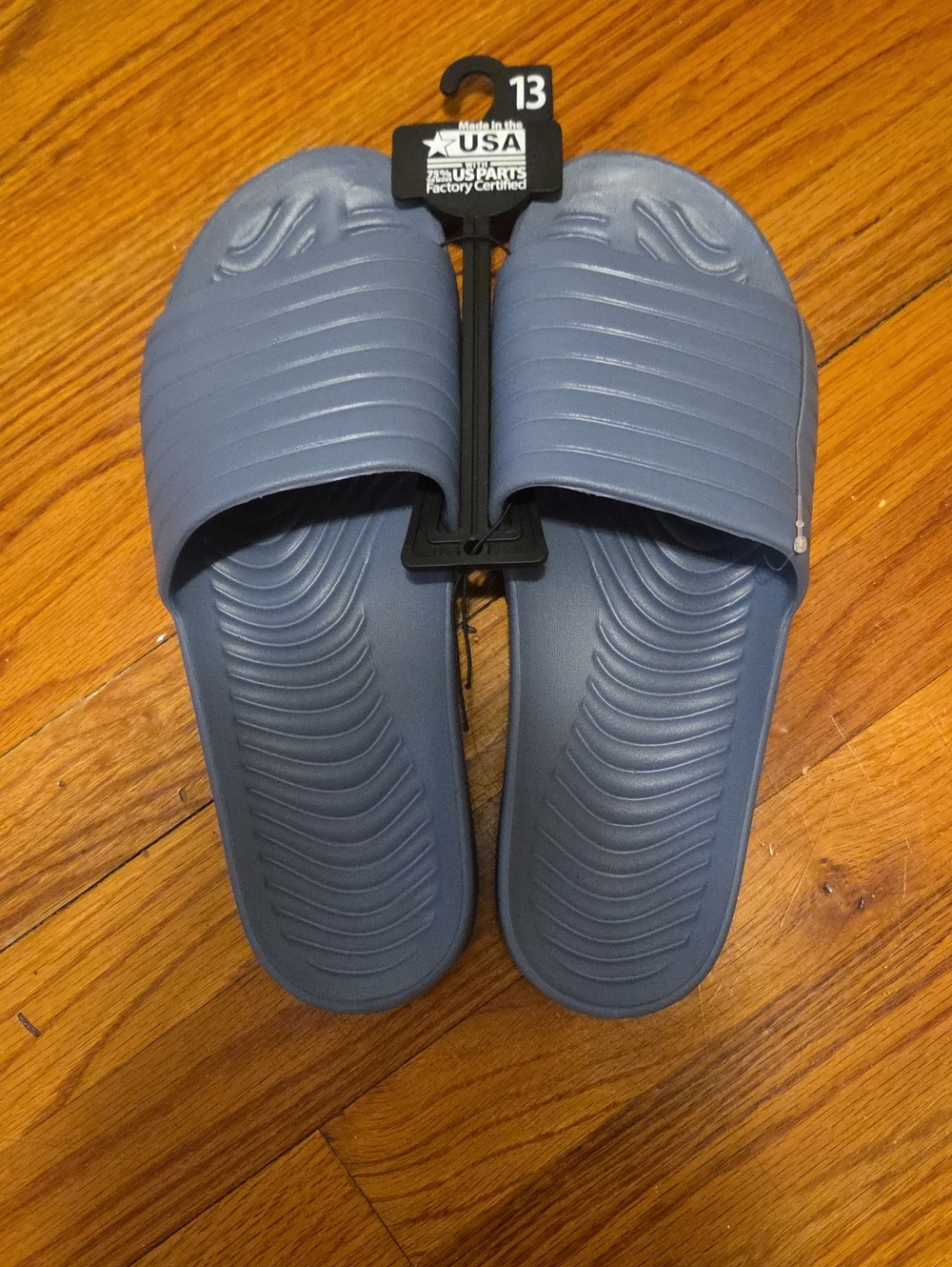 Casual Slide Sandals in Slate Blue - Size 13